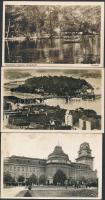 21 db RÉGI történelmi magyar városképes lap, sok Budapest, vegyes minőség / 21 old historical Hungarian town-view postcards, mixed quality