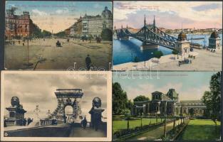 15 db RÉGI történelmi magyar városképes lap, sok Budapest, vegyes minőség / 15 old historical Hungarian town-view postcards, mixed quality