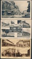 9 db RÉGI történelmi magyar városképes lap, vegyes minőség / 9 old historical Hungarian town-view postcards, mixed quality