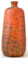 MHW majolika retro váza, mázas kerámia, jelzett, m:26 cm