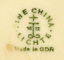 Lichte váza, kézzel festett, jelzett, hibátlan, m:21,5 cm