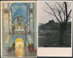 8 db RÉGI magyar és izraeli városképes lap, vegyes minőség / 8 old Hungarian and Israeli town-view p...