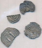 5db-os vegyes magyar és külföldi sérült, törött denár tétel, közte "II. Béla", "Mária...