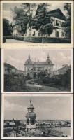 8 db RÉGI történelmi magyar városképes lap, vegyes minőség / 8 old historical Hungarian town view postcards, mixed quality