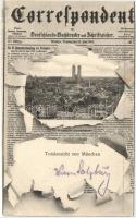 München, Correspondent für Deutsches Buchdrucker und Schriftgiesser / newspaper layout (cut)