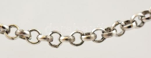 Ezüst(Ag) karikás anker nyaklánc, jelzett, h: 41 cm, nettó: 7,7 g