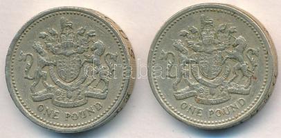 Nagy-Britannia 1983. 1Ł Ni-sárgaréz (3x) T:2-,3 ph. Great Britain 1983. 1 Pound Ni-Brass (3x) C:VF,F edge error Krause KM#993