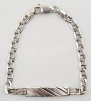 Ezüst(Ag), karlánc, jelzett, h: 18 cm, nettó: 6,6 g