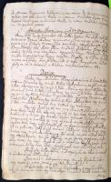 cca 1792-1814 Protocollum / Jegyzőkönyv.
 Különféle följegyzések gyűjteménye egy része szükségből, ...
