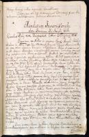 cca 1792-1814 Protocollum / Jegyzőkönyv.
 Különféle följegyzések gyűjteménye egy része szükségből, ...