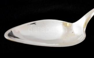 Ezüst(Ag) antik evőkanál, jelzett, h: 22 cm, nettó: 55,5 g