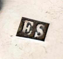 Ezüst(Ag) antik tejmerő kanál, jelzett, h: 22,5 cm, nettó: 72,7 g