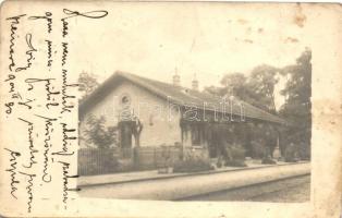 1904 Győrszemere, Szemere; vasútállomás, photo (lyukak / pinholes)