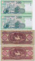 1949. 100Ft (2x) + 2004. 200Ft "FB" + 2004. 200Ft "FC" T:III,I,I-