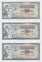 Vegyes: Csehszlovákia 1987. 50K + Jugoszlávia 1978. 1000D + 1981. 1000D (4x) közte 2db sorszámkövető...