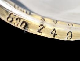 Ezüst(Ag) tálka "1780 Mária Terézia" tallérral, jelzett, d: 9 cm, nettó: 64,3 g