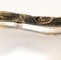 Ezüst(Ag) tálka "1780 Mária Terézia" tallérral, jelzett, d: 9 cm, nettó: 64,3 g