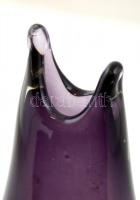 Muránói sommerso váza,fúvott,  jelzés nélkül, kétrétegű,  hibátlan,m:23cm