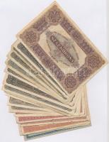 1920. 21db-os vegyes korona bankjegy tétel 1-2-10-20-100K címletekben T:I--III