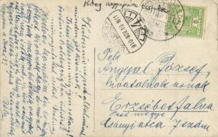 1910 Kóny (?), vasútállomás, vasutas, photo (EK)