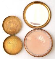 2 db réz púdertartó, d:6 ás 9 cm