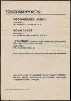 cca 1940 Magyar Királyi Honvéd Térképészeti Intézet szórólapja, 22x15 cm