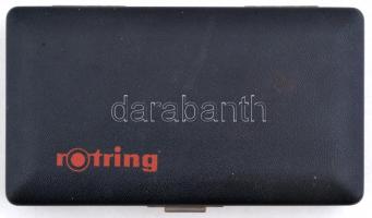 Rotring nagyméretű körző, tokban, h: 17 cm