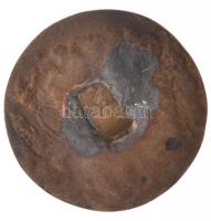 ~1930-1940. "MLSZ (Magyar Labdarúgó Szövetség)" zománcozott Br gomblyukjelvény T:2 rögzítő...