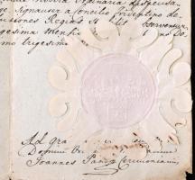 1839 Kovács Miklós (1769-1852) erdélyi római katolikus püspök által sajátkezűleg aláírt házassági en...