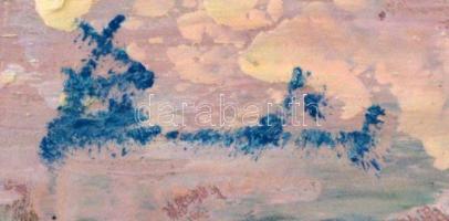 Olvashatatlan jelzéssel: Öreg fa. Olaj, farost, 25x20 cm