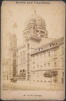 cca 1880 Berlin az új zsinagóga / Berlin new synagogue. 11x17 cm