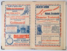 cca 1910 Miskolc kávéházi étlap tartó. Rengeteg helyi üzlet és iparos reklámjával. Kívül-belül reklá...