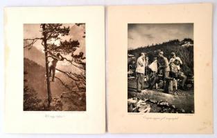 cca 1916 Az Érdekes Újság háborús felvételei 10 db kép a frontról 36x29cm