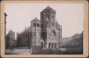 cca 1890 München zsinagóga keményhátú fotó / München synagogue original photo. 17x11 cm