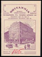 cca 1930 Hotel Britannia 20 oldalas reklámfüzet