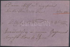 1842 Deák János szűcs mester Bp., V. Váci utca díszes számla