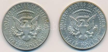 Amerikai Egyesült Államok 1966. 1/2$ Ag "Kennedy" + 1968D 1/2$ Ag "Kennedy" T:2 ...