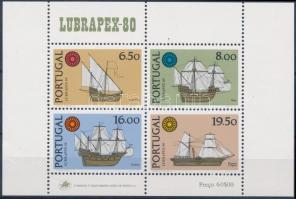 Nemzetközi bélyegkiállítás LUBRAPEX '80 blokk, International Stamp Exhibition LUBRAPEX '80 block