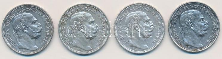 1912-1915KB 1K Ag "Ferenc József" (4xklf) T:2 kis patina, kis ph.
Adamo K5.1