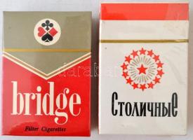 Bridge, és Sztolicsnyie cigaretta, bontatlan, 2 csomag