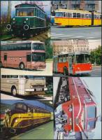 102 db MODERN motívumos képeslap; vonat, busz, villamos / 102 modern motive postcards; train, locomotive, bus, tram