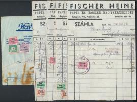 4 db marha-levél, 5 db számla és 1 db szállítójegy okmánybélyegekkel