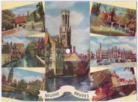 11 db MODERN Colorvox és külföldi hanglemez-képeslap borítékban; virágok, Bruges, Brussels / 11 mode...