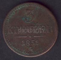 Ausztria/magyar verdejel 1851G 3Kr T:3/3-