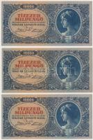 1946. 10.000MP (6x) sorszámkövetők párosával T:I,I-