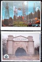 4 db kis méretű képeslap album benne 33 db modern bányász lappal / 4 small sizes postcard albums wit...