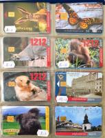 110 különféle magyar telefonkártya berakóba rendezve + Telefonkártya katalógus 1997