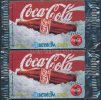 2 db bolgár Coca Cola telefonkártya bontatlan csomagolásban