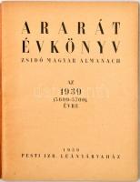 1939 Ararát évkönyv zsidó magyar almanach az 1939. évre, pp.:135, 15x11cm / Jüdisches Almanach