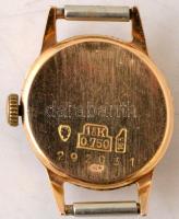 cca 1960 Arany (Au) 18K Technos svájci mechanikus karóra, 21 köves, másodperc mutatóval, jelzett, so...